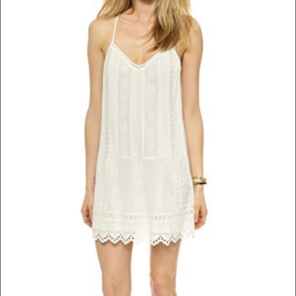 Club Monaco White Prudence Cotton Voile Dress